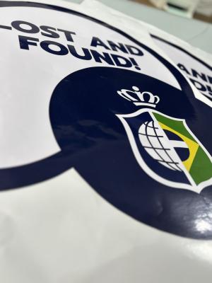 Adesivo Vinil Branco  4x0 Brilho Sem acabamento 
