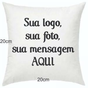 Almofada Quadrada Poliester 20x20 Impressão Frente e Verso Sublimação Cheio 
