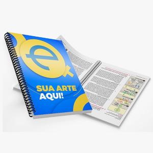 Apostila Capa maleavel 29x21 4x0  Corte reto 