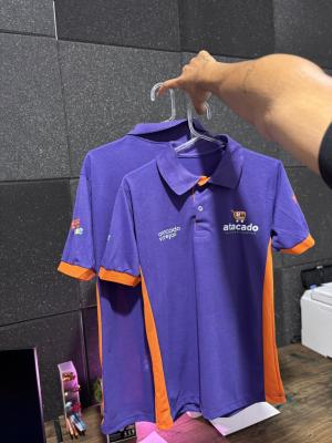 Camisa Personalizada Adulto Camisa Polo Poliester   Tratamento poliester fios unicos DTF 