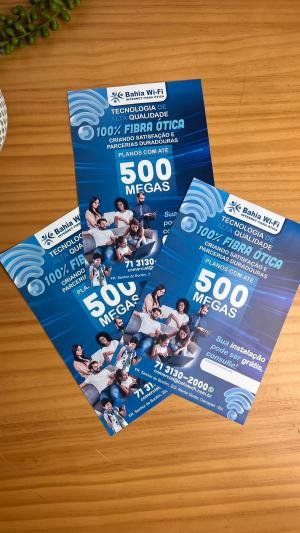 Flyers / Folhetos Couchê 115gr 15x20cm 4x0  corte reto 