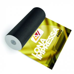 Lona Impressa Lona 440g  4x0 - EcoSolvente Brilho Sem acabamento 