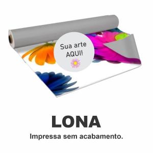 Lona Impressa Lona 440g  4x0 - Uv Translucido Sem acabamento 