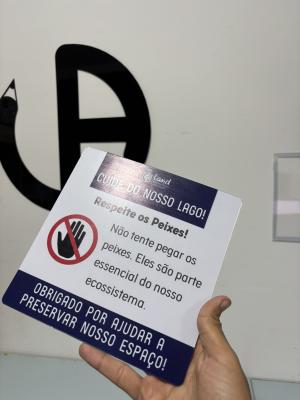 Placa em PVC adesivada PVC 1MM Personalizado 4x0 Impressão Corte reto 