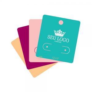 Tags Couchê 250gr 5x5  Verniz UV Total Frente Corte Reto 