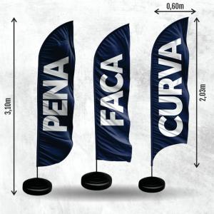 Wind banner Tecido Personalizado 4x4  Metalico, Fibra de Vidro, Plastico 